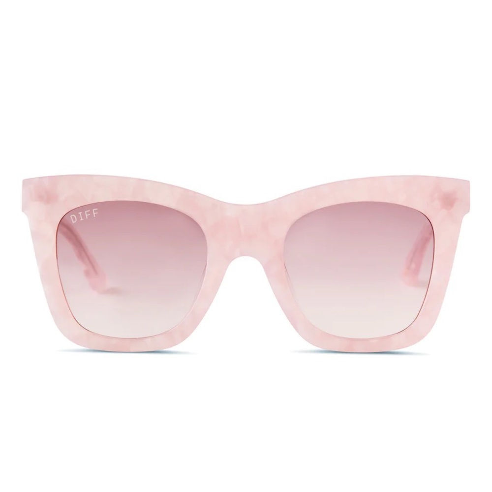 NWT Diff Eyewear Kaia Sunglasses Geo Pink Wine Gradient